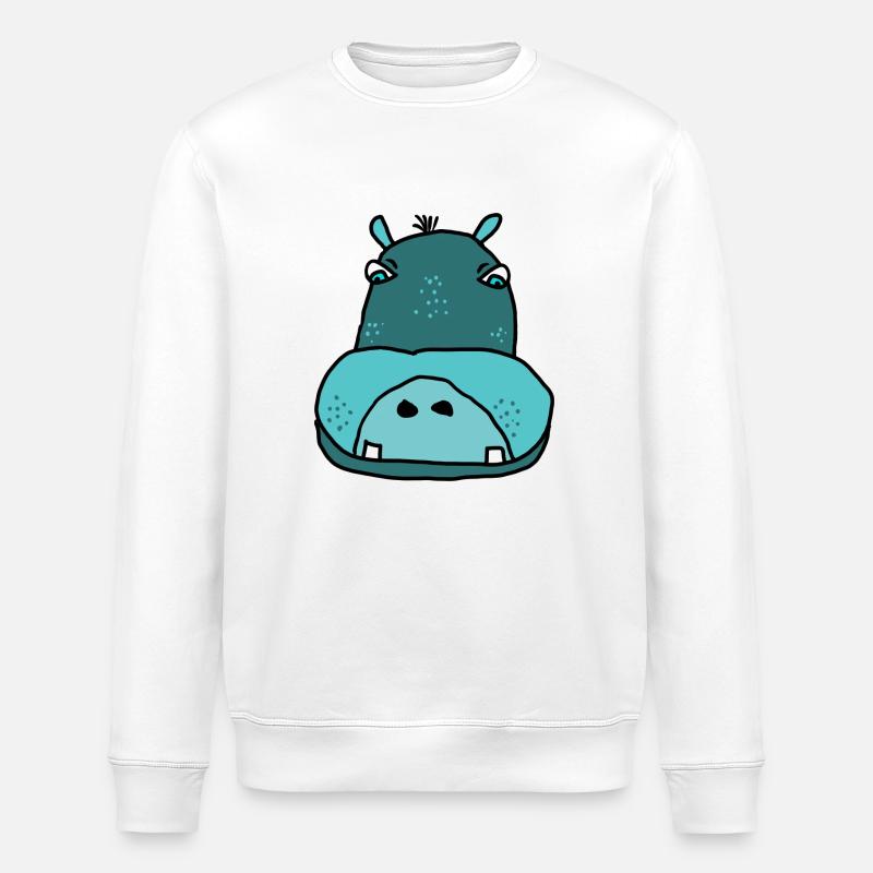 nilpferd - Stanley/Stella Unisex Bio-Sweatshirt ROLLER - Weiß