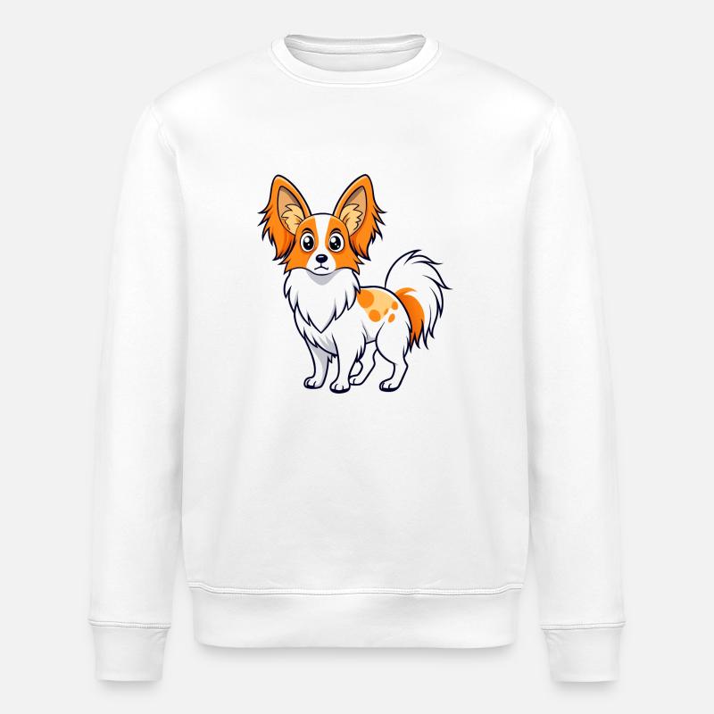 Alerte Papillon Art Numérique - Sweat bio ROLLER Stanley/Stella Unisexe - blanc