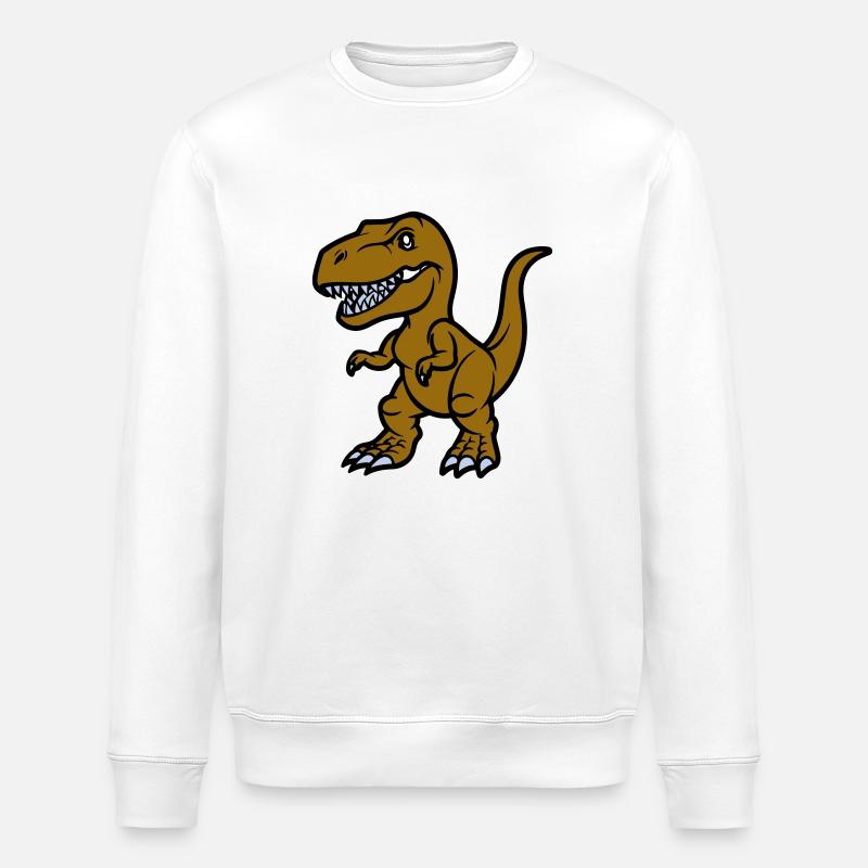 Bande dessinée T Rex - Sweat bio ROLLER Stanley/Stella Unisexe - blanc