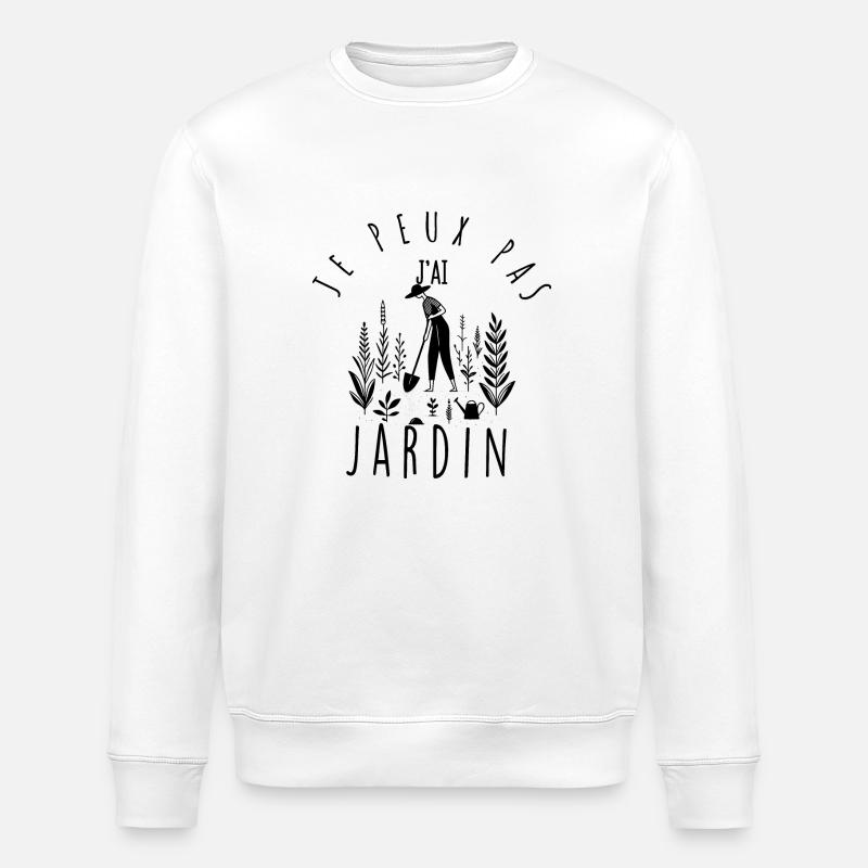 Je peux pas, j'ai jardin. - Sweat bio ROLLER Stanley/Stella Unisexe - blanc