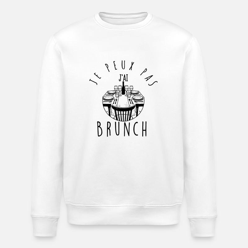 Je peux pas, j'ai brunch. - Sweat bio ROLLER Stanley/Stella Unisexe - blanc