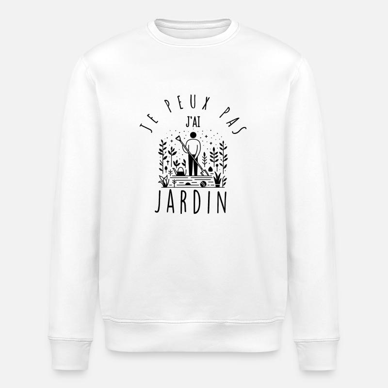 Je peux pas, j'ai jardin. - Sweat bio ROLLER Stanley/Stella Unisexe - blanc