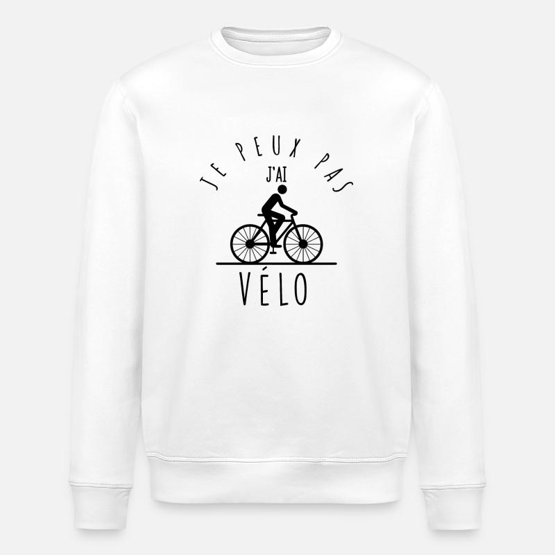 Je peux pas, j'ai vélo. - Sweat bio ROLLER Stanley/Stella Unisexe - blanc