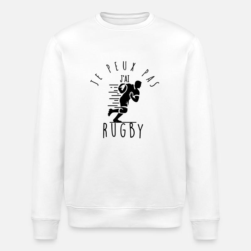 Je peux pas, j'ai rugby. - Sweat bio ROLLER Stanley/Stella Unisexe - blanc