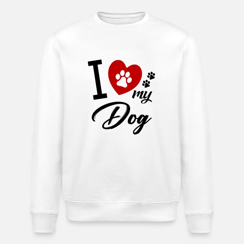 J’adore mon chien chien - Sweat bio ROLLER Stanley/Stella Unisexe - blanc