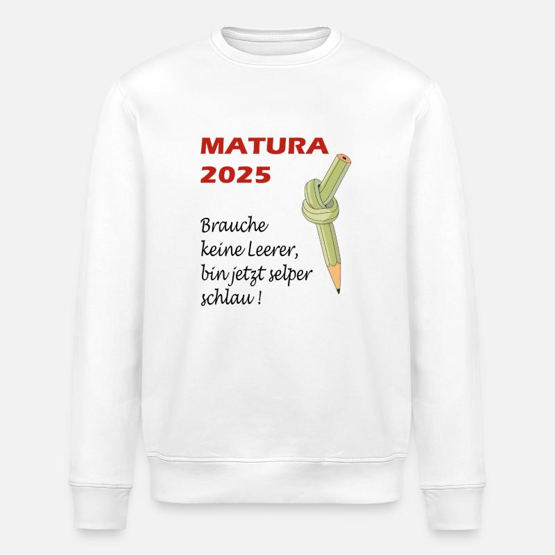 MATURA 2025 - Stanley/Stella Unisex Bio-Sweatshirt ROLLER - Weiß