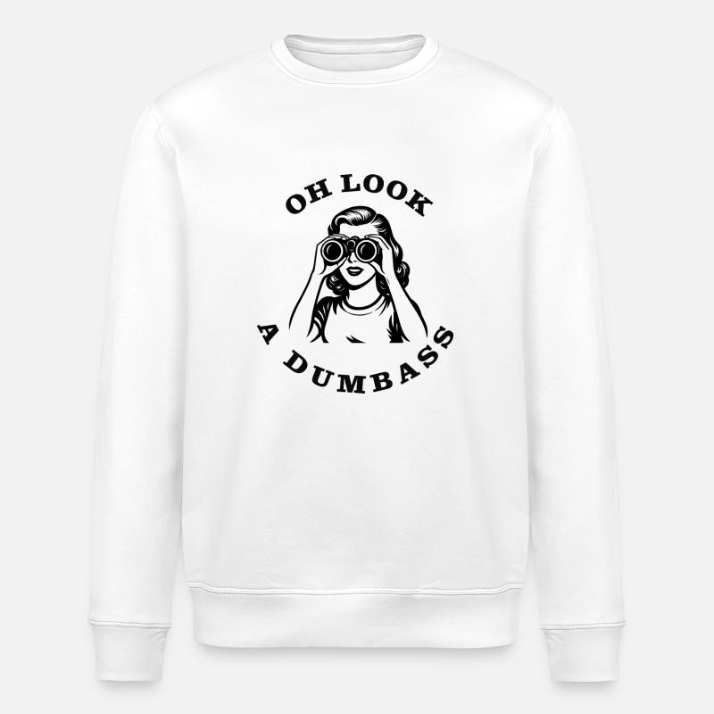 oh regarde, un idiot - Sweat bio ROLLER Stanley/Stella Unisexe - blanc