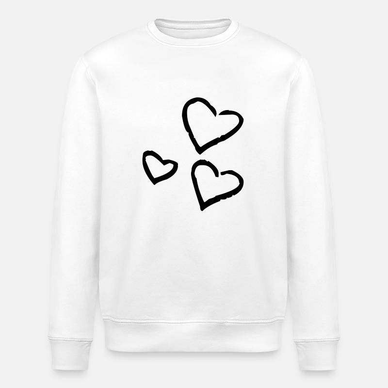 Herzen - Stanley/Stella Unisex Bio-Sweatshirt ROLLER - Weiß