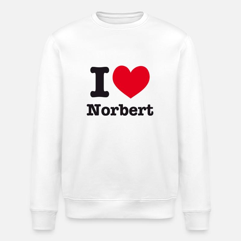 ich liebe norbert - Stanley/Stella Unisex Bio-Sweatshirt ROLLER - Weiß