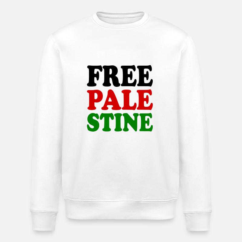 Free palestine - Stanley/Stella Unisex Bio-Sweatshirt ROLLER - Weiß