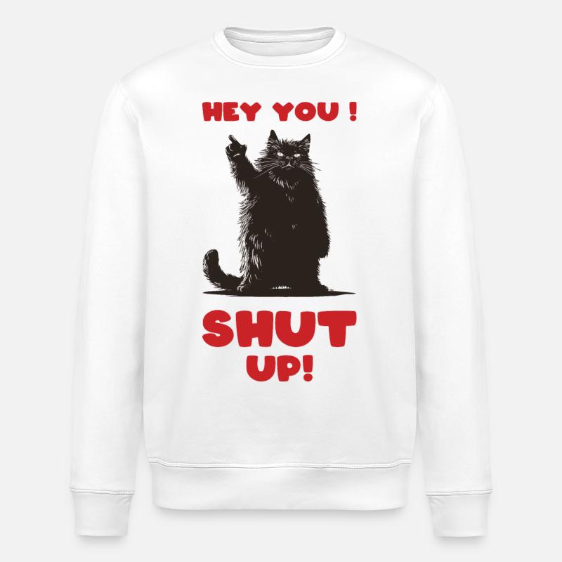 Gros ChatDoigts - Sweat bio ROLLER Stanley/Stella Unisexe - blanc