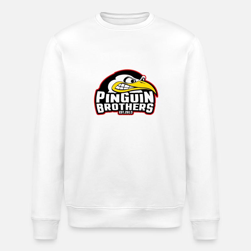 PINGUIN-Brüder Clan - Stanley/Stella Unisex Bio-Sweatshirt ROLLER - Weiß