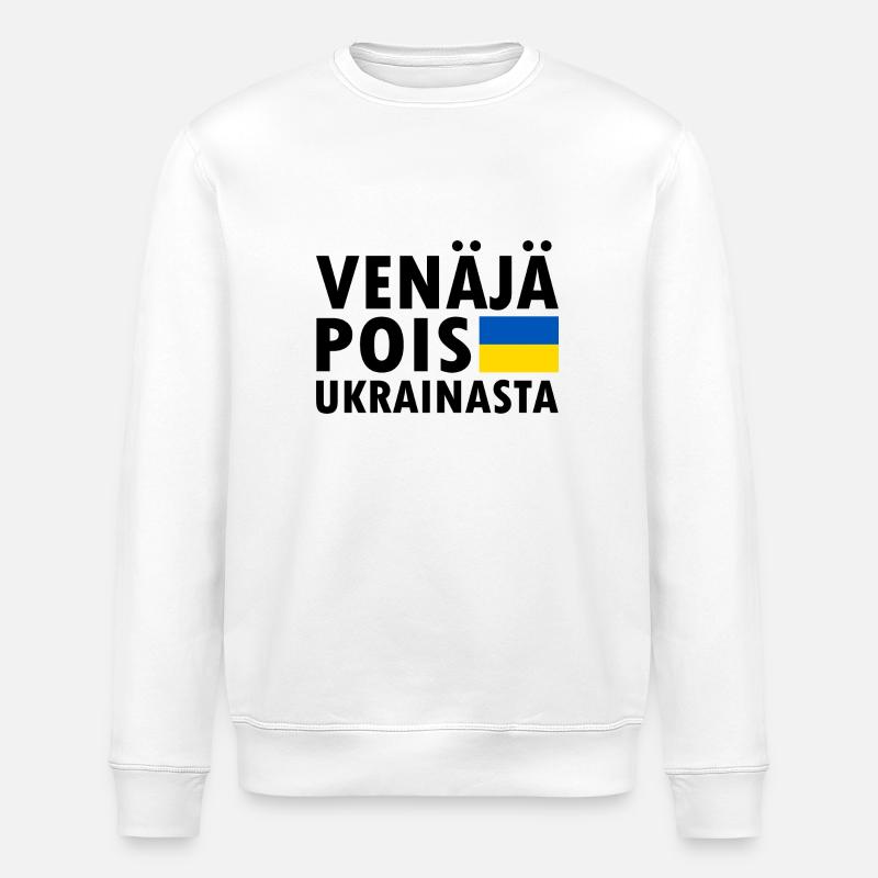 venäjä pois ukrainasta - Stanley/Stella Unisex Bio-Sweatshirt ROLLER - Weiß