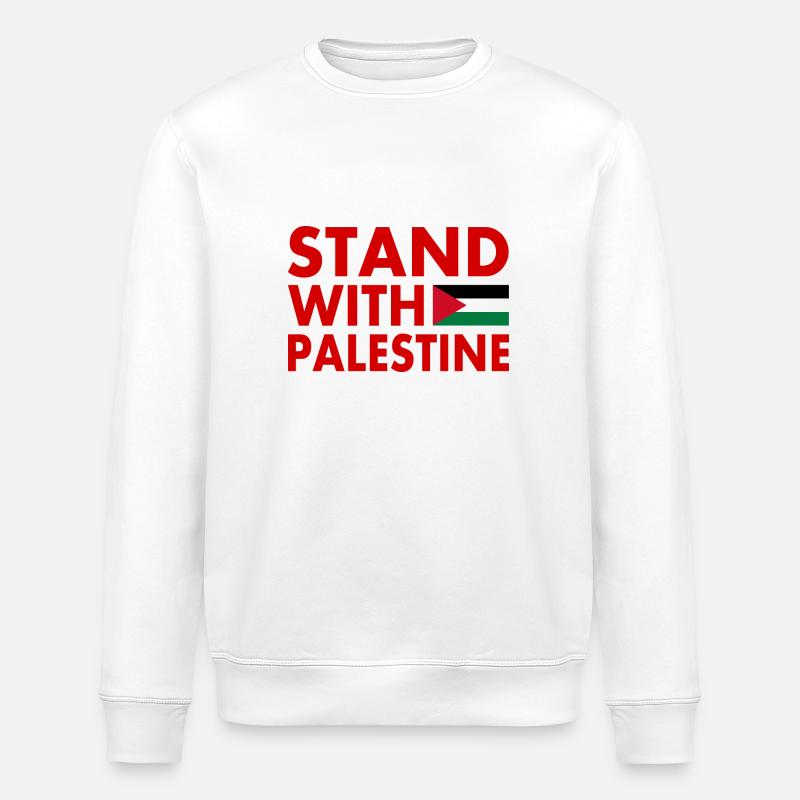 Stand with palestine - Stanley/Stella Unisex Bio-Sweatshirt ROLLER - Weiß