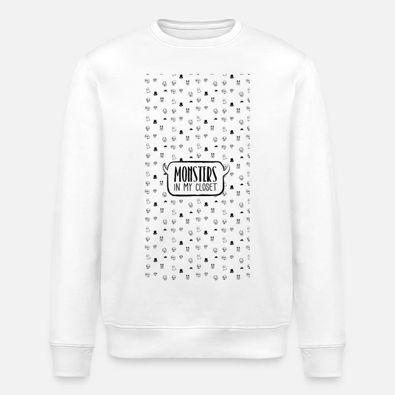 Monstres dans mon placard - Sweat bio ROLLER Stanley/Stella Unisexe - blanc