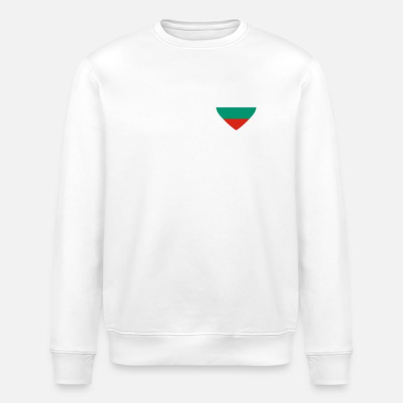 Cœur drapeau Bulgarie - Sweat bio ROLLER Stanley/Stella Unisexe - blanc