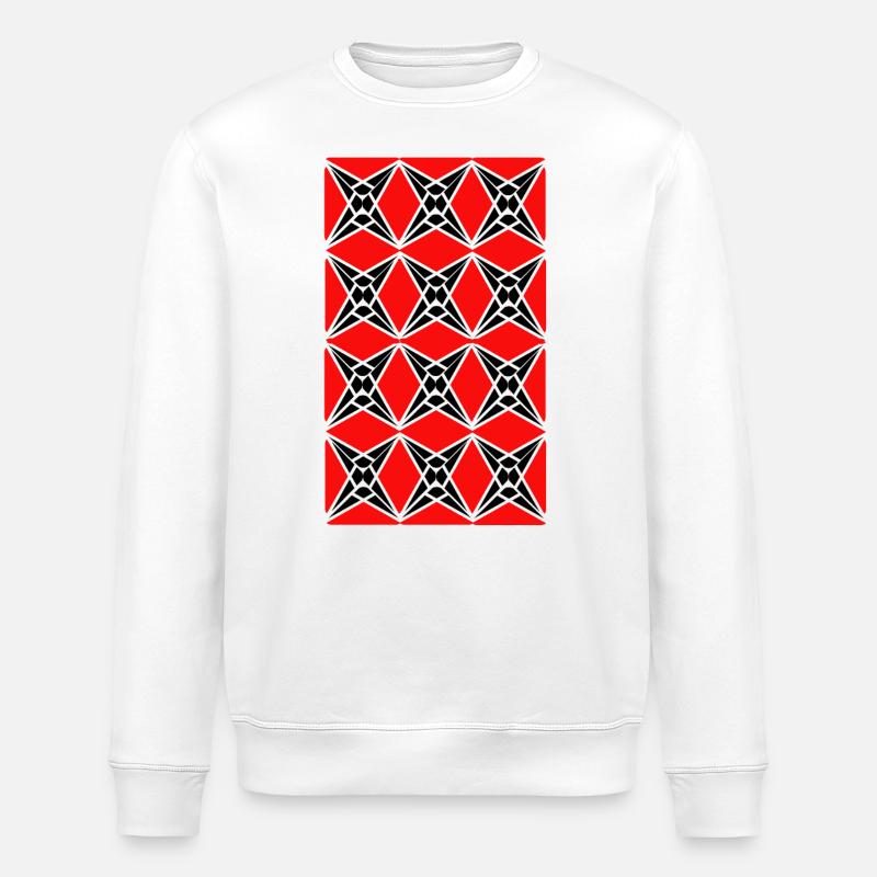 Motif étoile - Sweat bio ROLLER Stanley/Stella Unisexe - blanc