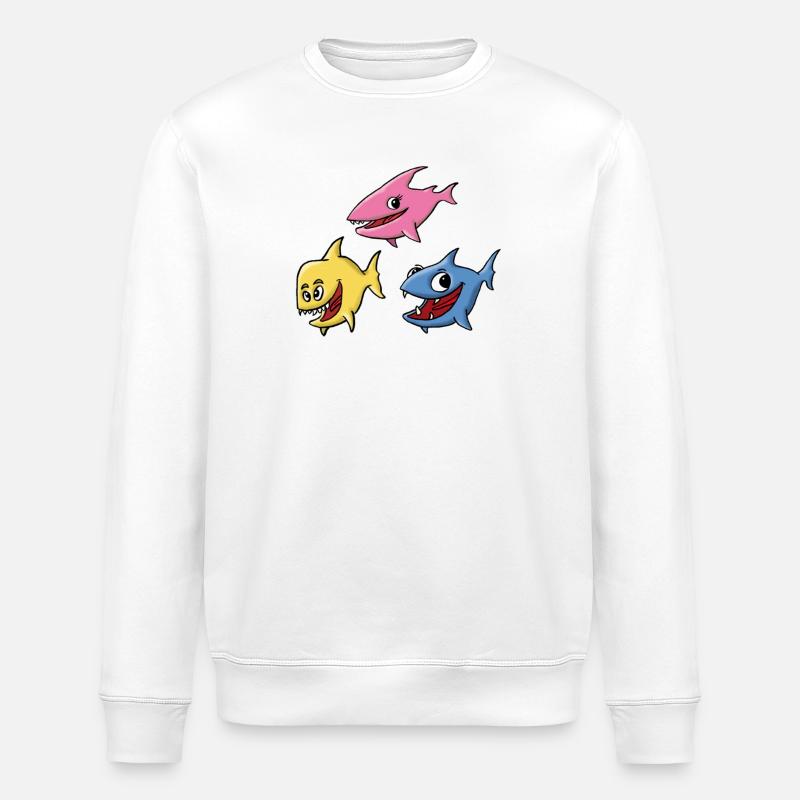 Fischgruppe - Stanley/Stella Unisex Bio-Sweatshirt ROLLER - Weiß