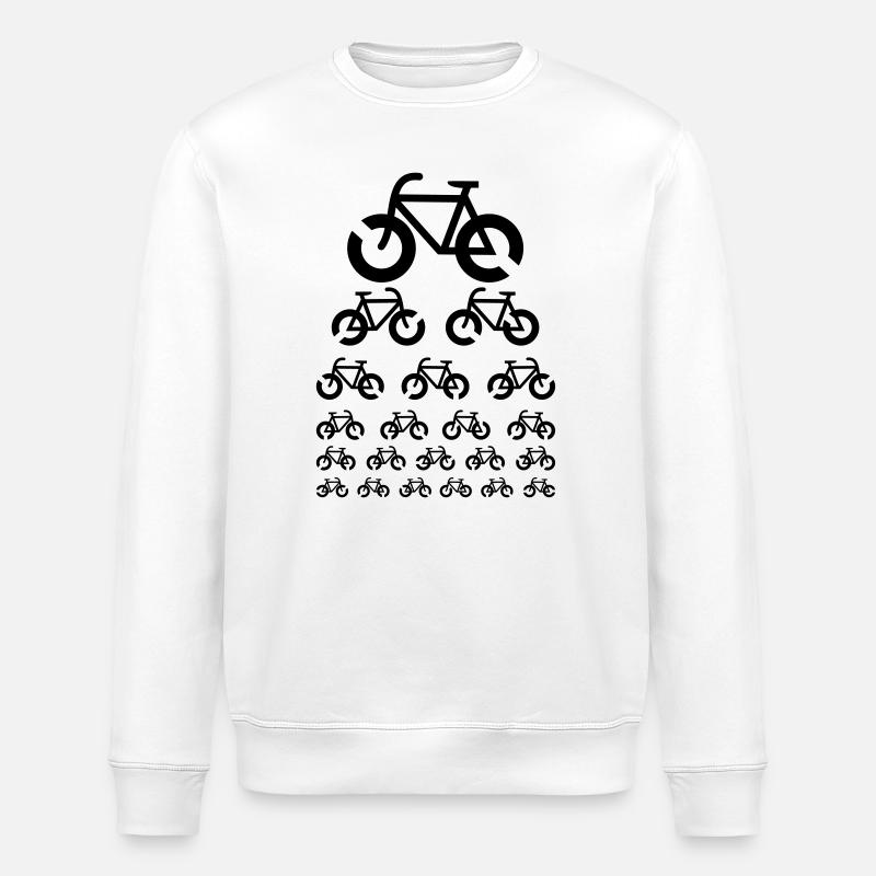 Fahrrad Sehtest Optik - Stanley/Stella Unisex Bio-Sweatshirt ROLLER - Weiß