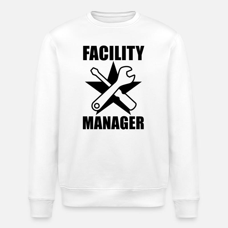 Facility Manager - Sweat bio ROLLER Stanley/Stella Unisexe - blanc