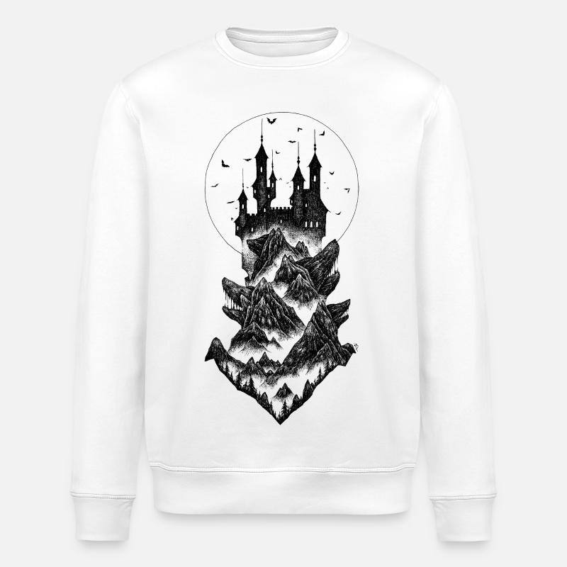 Château de Dracula - noir - Sweat bio ROLLER Stanley/Stella Unisexe - blanc