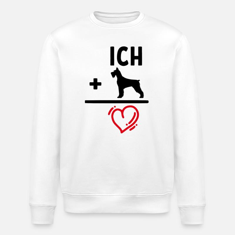 Hund Statement Haustiere Lieblingstier Herz - Stanley/Stella Unisex Bio-Sweatshirt ROLLER - Weiß
