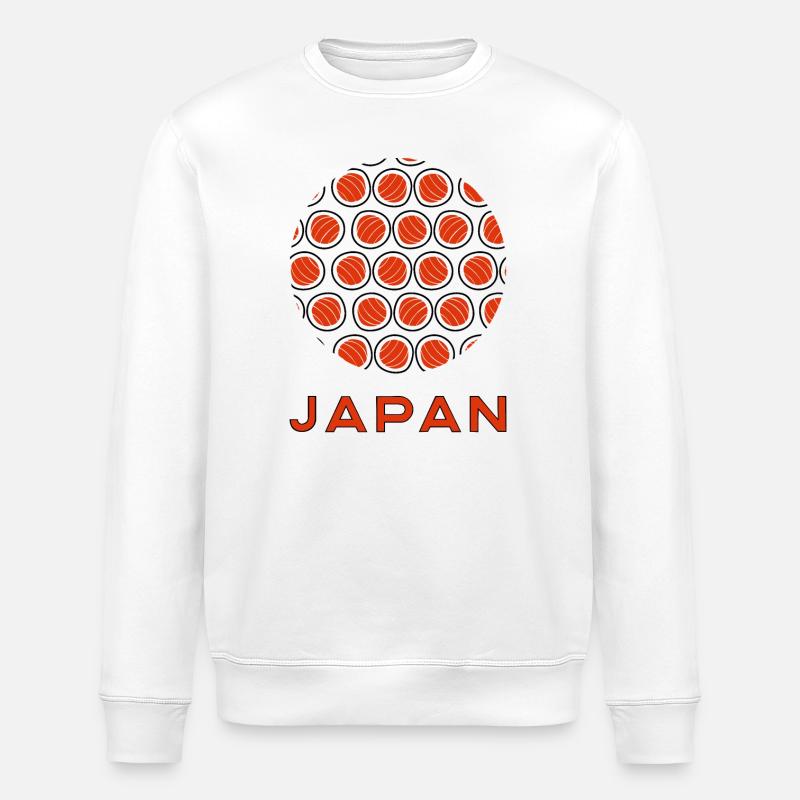Rising Sushi (dunkel) - Stanley/Stella Unisex Bio-Sweatshirt ROLLER - Weiß