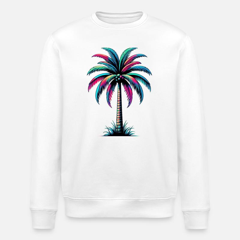 Palme - Stanley/Stella Unisex Bio-Sweatshirt ROLLER - Weiß