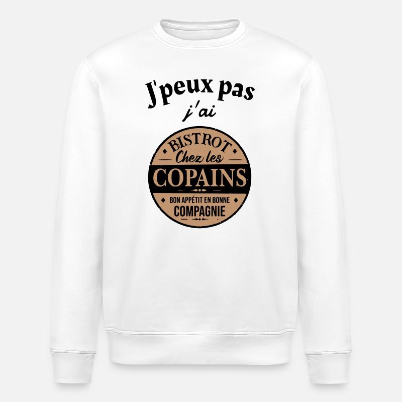 Ich kann nicht Bistrot - Stanley/Stella Unisex Bio-Sweatshirt ROLLER - Weiß