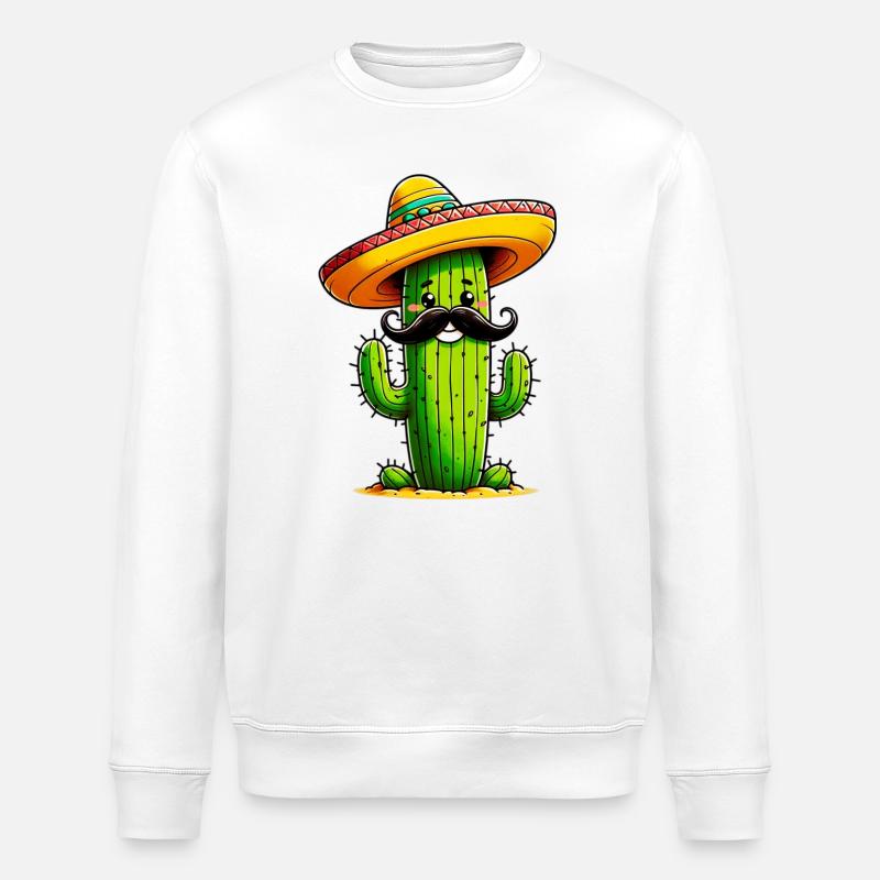 Cactus - Sweat bio ROLLER Stanley/Stella Unisexe - blanc