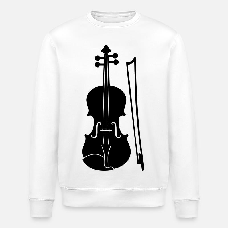 Violon graphique - Sweat bio ROLLER Stanley/Stella Unisexe - blanc