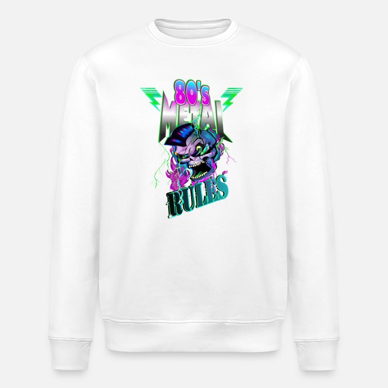 80er Jahre - Stanley/Stella Unisex Bio-Sweatshirt ROLLER - Weiß
