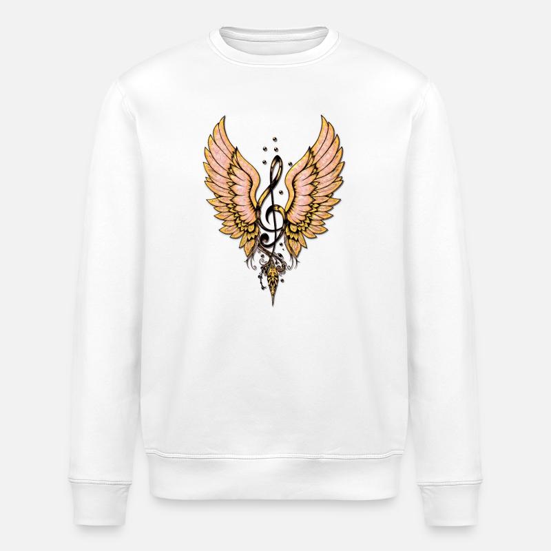 Treble clef, the key to imagination. - Stanley/Stella ROLLER Unisex Organic Sweatshirt - white