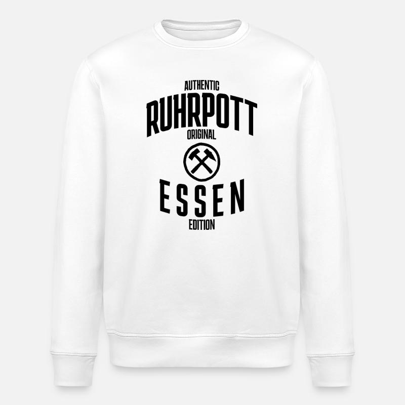 Authentic Ruhrgebiet original Essen edition - Stanley/Stella ROLLER Unisex Organic Sweatshirt - white