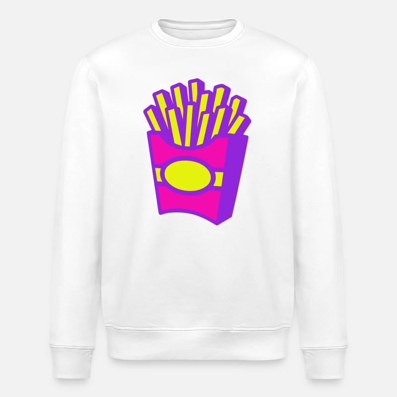 Pommes Pop-Art - Stanley/Stella Unisex Bio-Sweatshirt ROLLER - Weiß