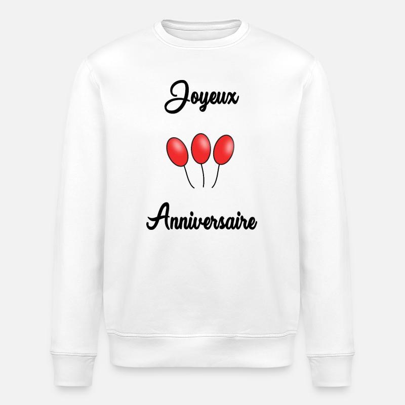 Farbige Tier-Eier - Stanley/Stella Unisex Bio-Sweatshirt ROLLER - Weiß