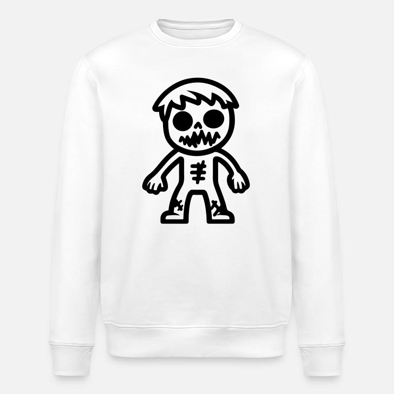 zombie_comic - Stanley/Stella ROLLER Unisex Organic Sweatshirt - white