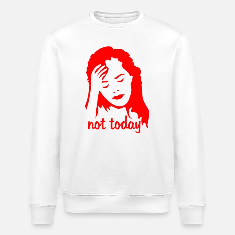 Frau hat Kopfschmerzen - Stanley/Stella Unisex Bio-Sweatshirt ROLLER - Weiß