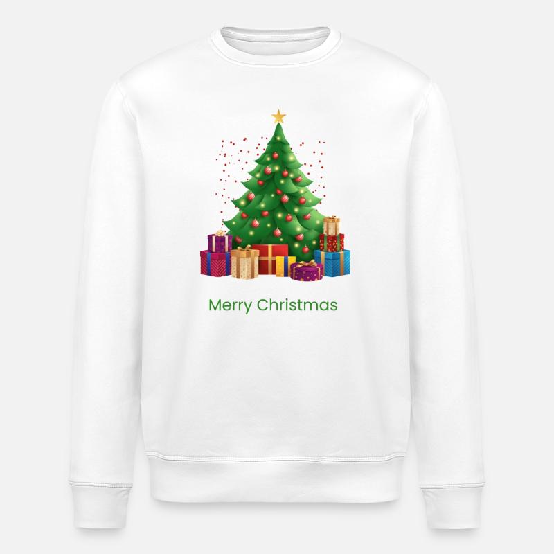 Merry_Christmas_-1- - Stanley/Stella Unisex Bio-Sweatshirt ROLLER - Weiß