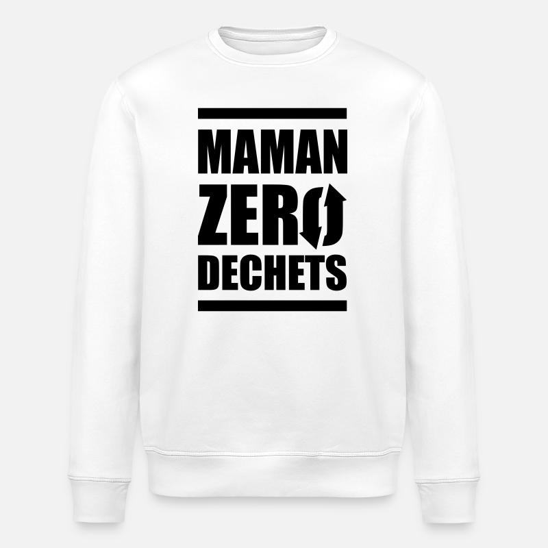 Maman zero dechets - Sweat bio ROLLER Stanley/Stella Unisexe - blanc