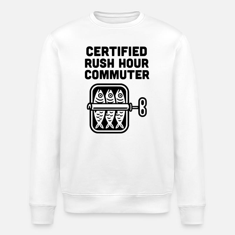 Rush Hour Commuter ÖPNV - Stanley/Stella Unisex Bio-Sweatshirt ROLLER - Weiß