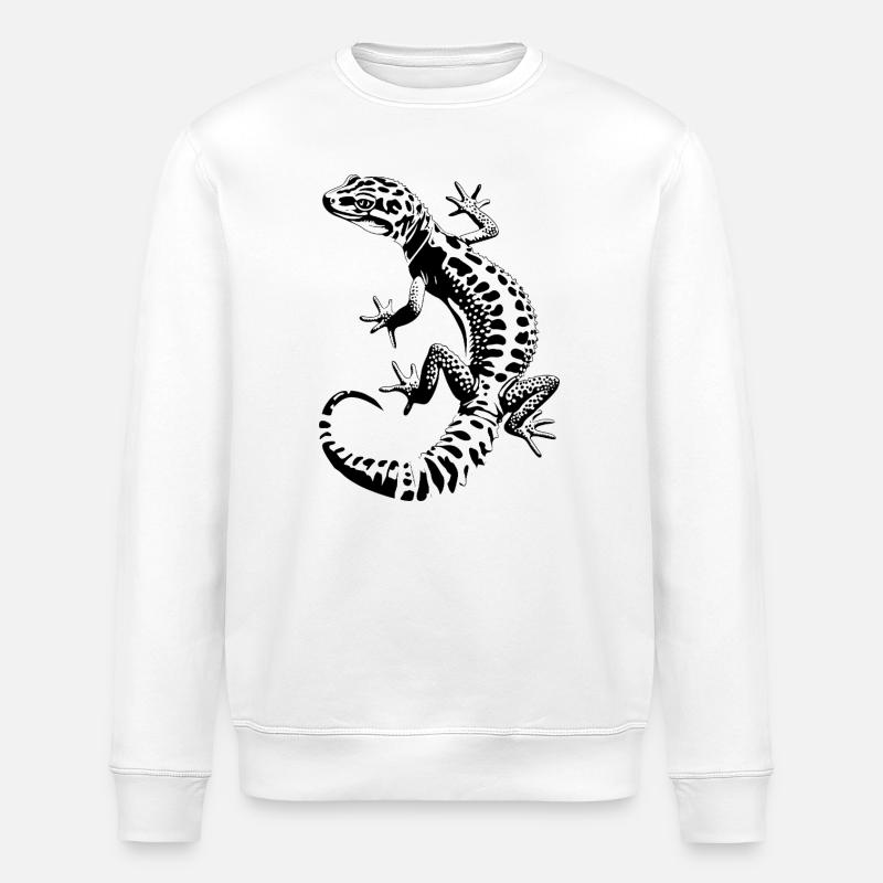 Gecko léopard - Sweat bio ROLLER Stanley/Stella Unisexe - blanc