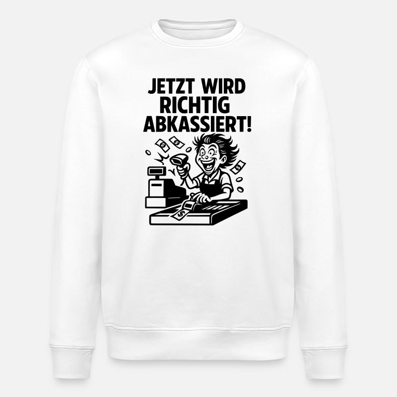 caisse caisse supermarché - Sweat bio ROLLER Stanley/Stella Unisexe - blanc