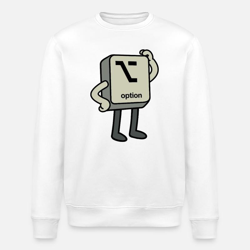 Bouton option - Sweat bio ROLLER Stanley/Stella Unisexe - blanc