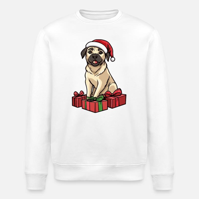 Kangal Hund Weihnachten Geschenke - Stanley/Stella Unisex Bio-Sweatshirt ROLLER - Weiß