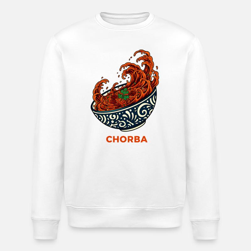 Bol de soupe Chorba dynamique - Sweat bio ROLLER Stanley/Stella Unisexe - blanc