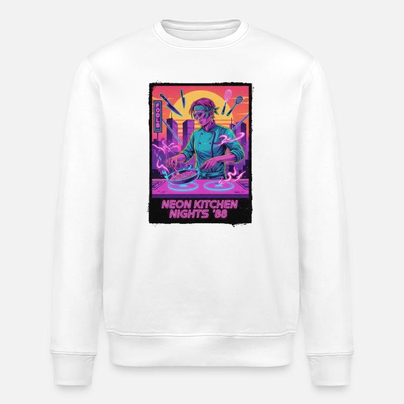 Retro Wave Kitchen - Stanley/Stella Unisex Bio-Sweatshirt ROLLER - Weiß