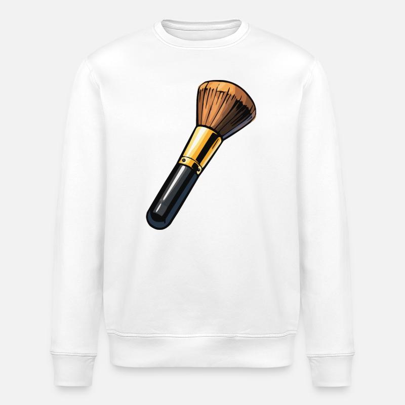 Makeup Pinsel Illustration - Stanley/Stella Unisex Bio-Sweatshirt ROLLER - Weiß