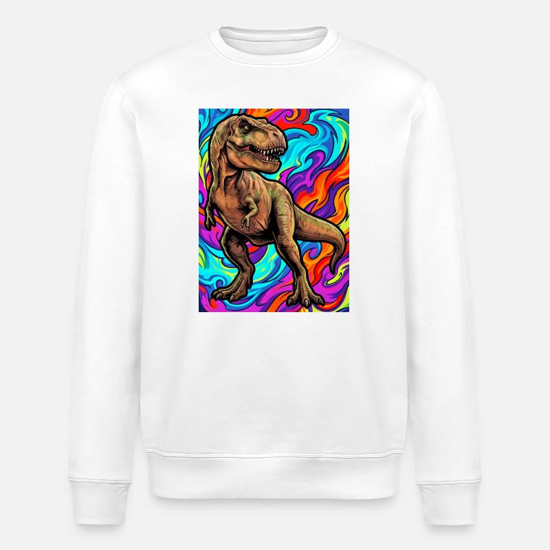 Dinosaurier - Stanley/Stella Unisex Bio-Sweatshirt ROLLER - Weiß