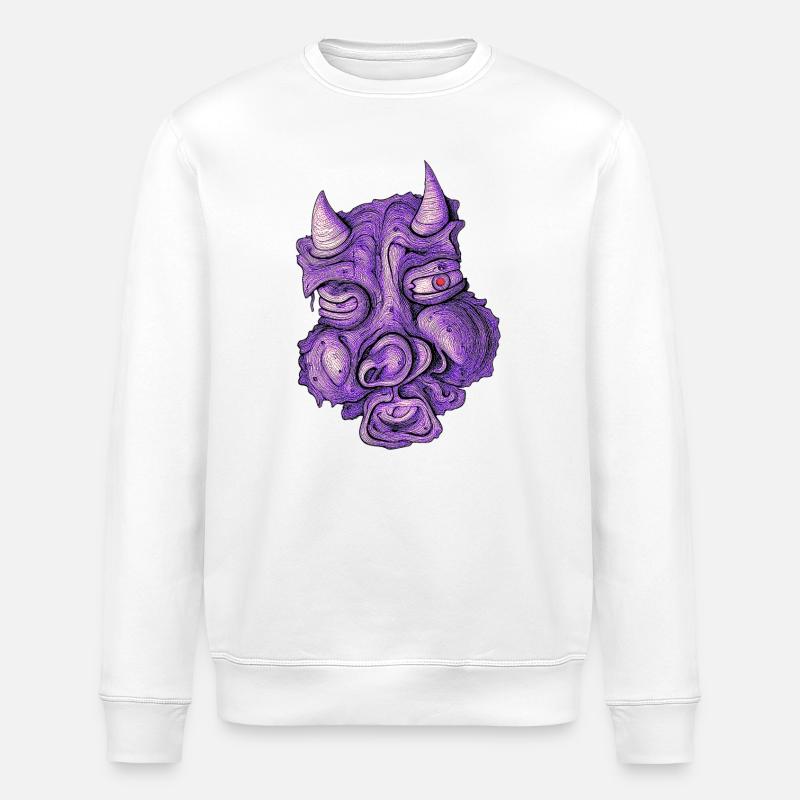 Purpurner Teufel - Stanley/Stella Unisex Bio-Sweatshirt ROLLER - Weiß